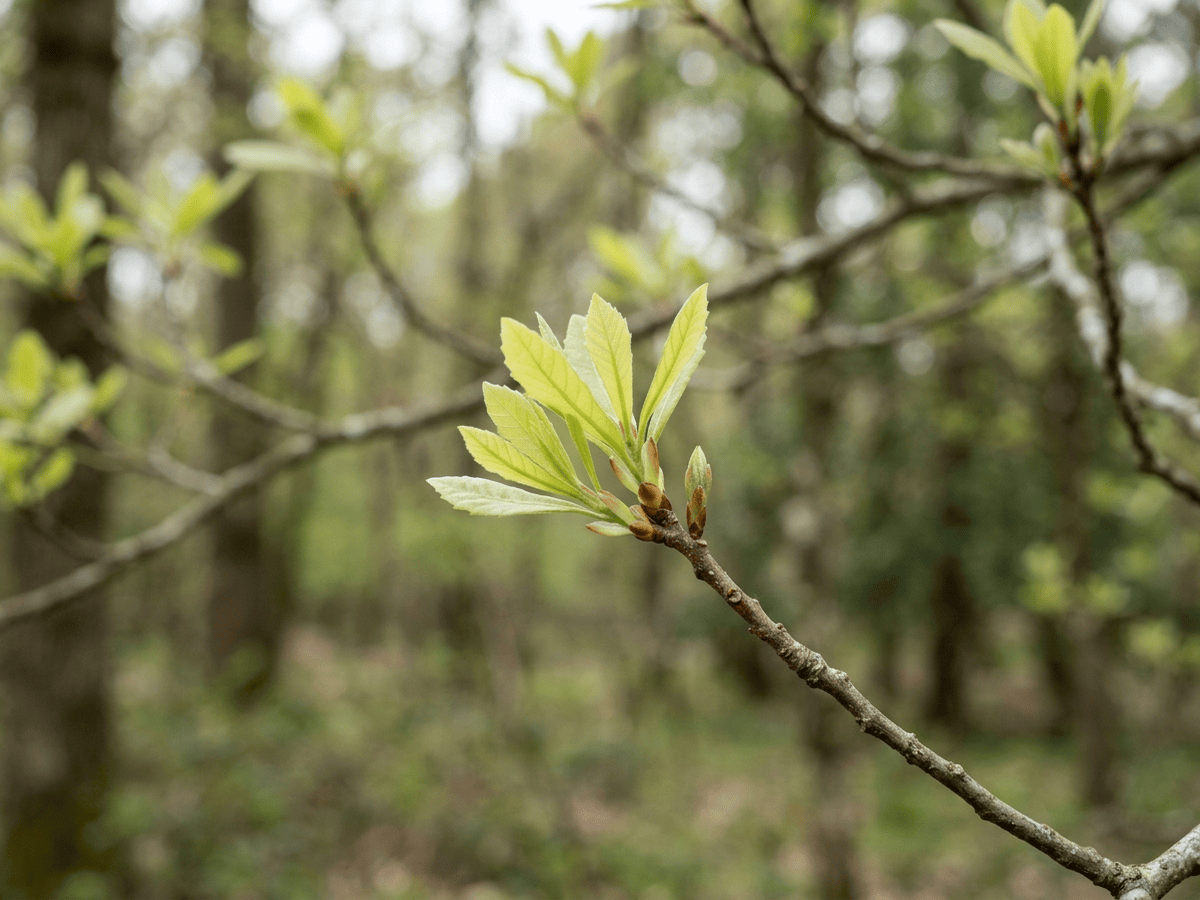 roble laurel de pantano — aspecto estacional