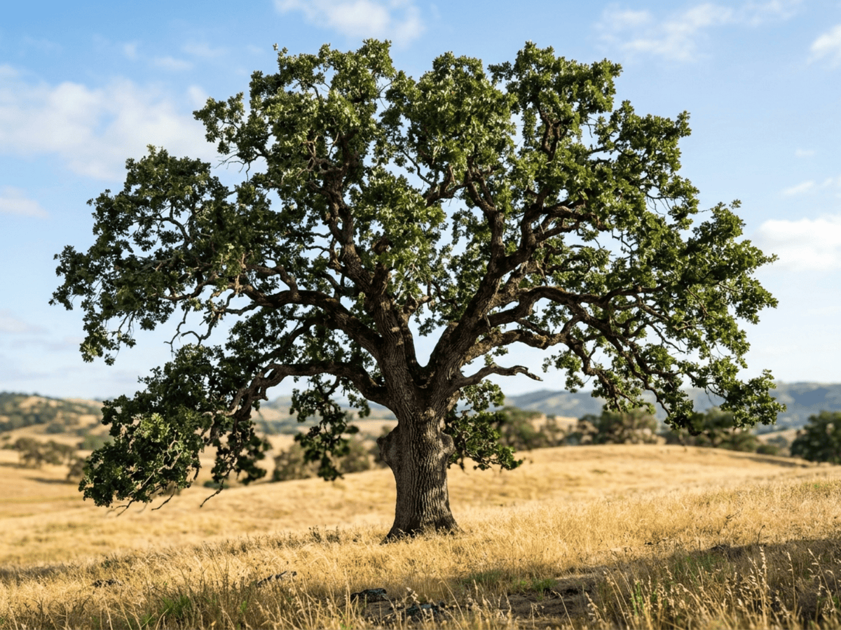 Valley Oak (Quercus lobata), whole plant