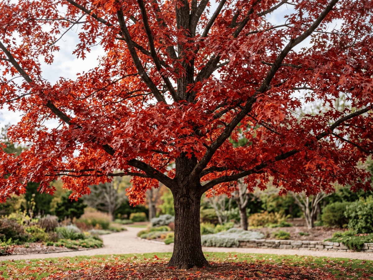 Shumard Oak (Quercus shumardii), whole plant
