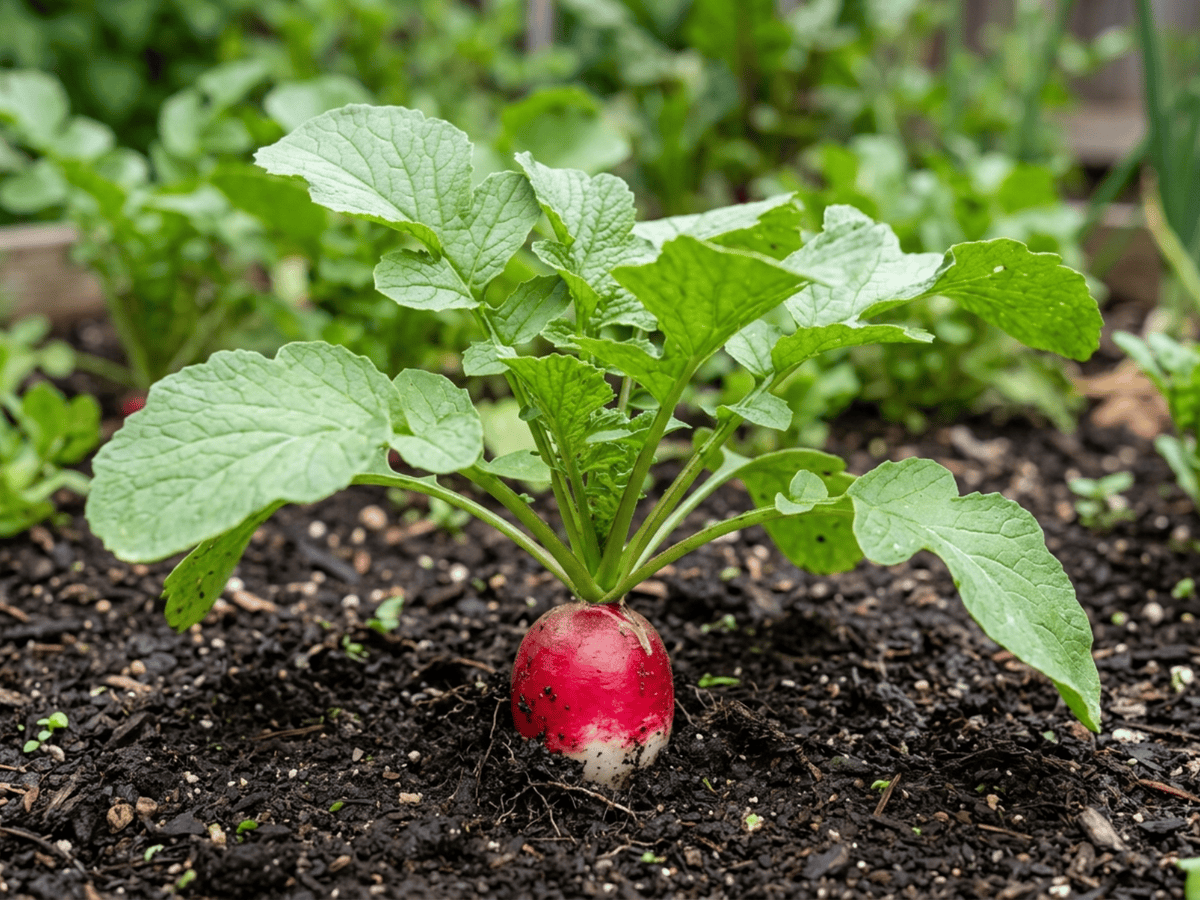 rabanete (Raphanus sativus), planta inteira