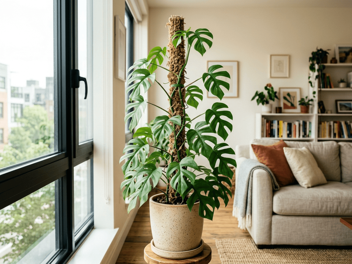 Mini Monstera in a garden setting