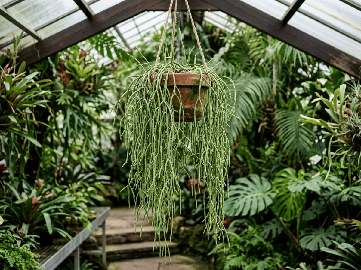 Mistletoe Cactus in a garden setting