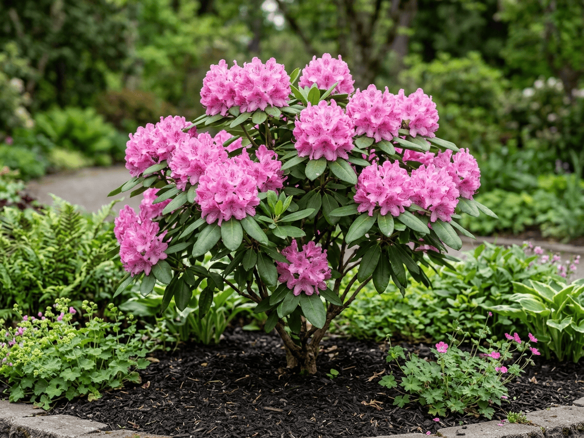 rododendro del Pacífico (Rhododendron macrophyllum), planta completa