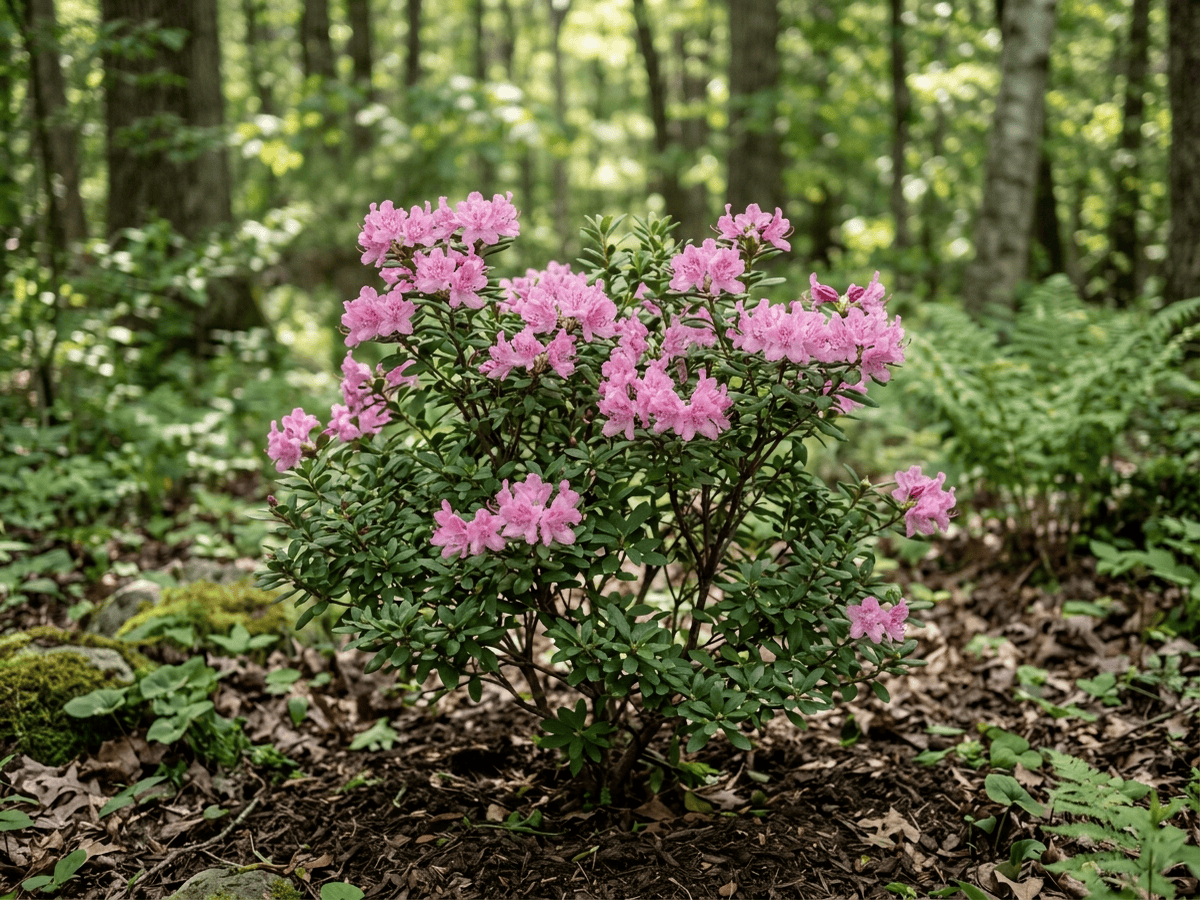 Rododendro minore (Rhododendron minus), pianta intera