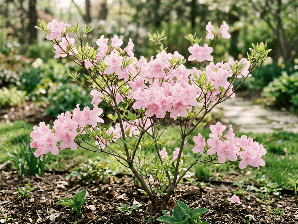 Azalée royale (Rhododendron schlippenbachii), plante entière