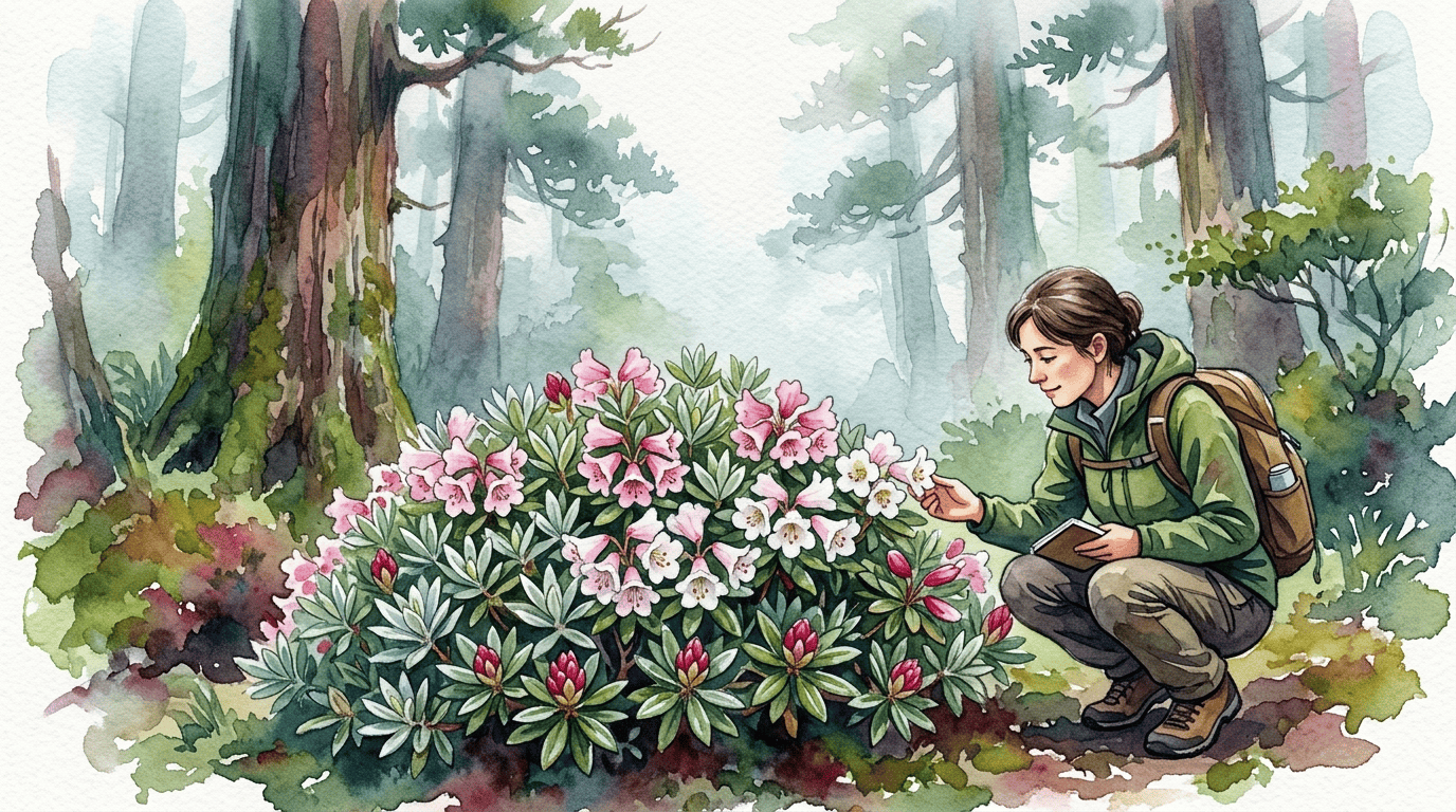 Scène historique illustrée pour Rhododendron de Yakushima
