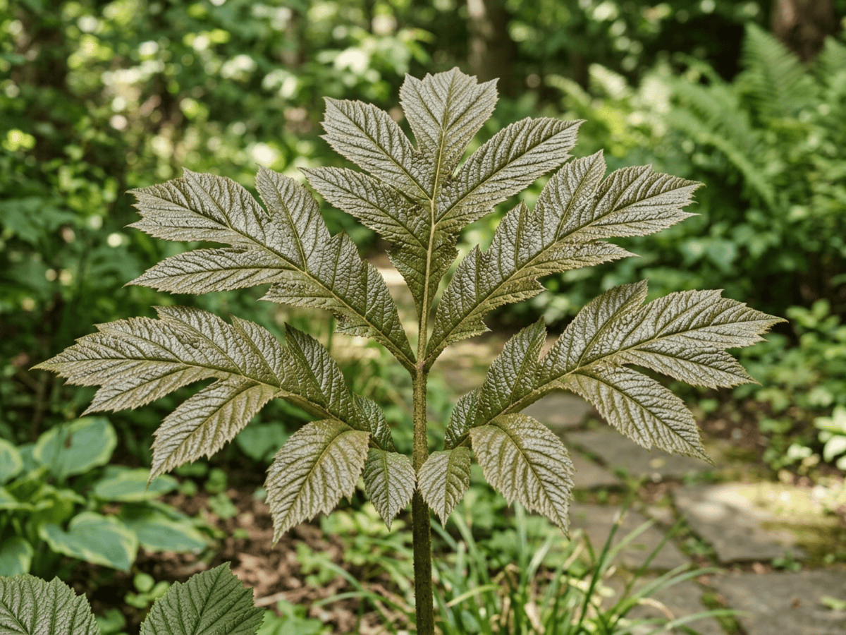 Featherleaf Rodgersia — close-up of leaves and flowers