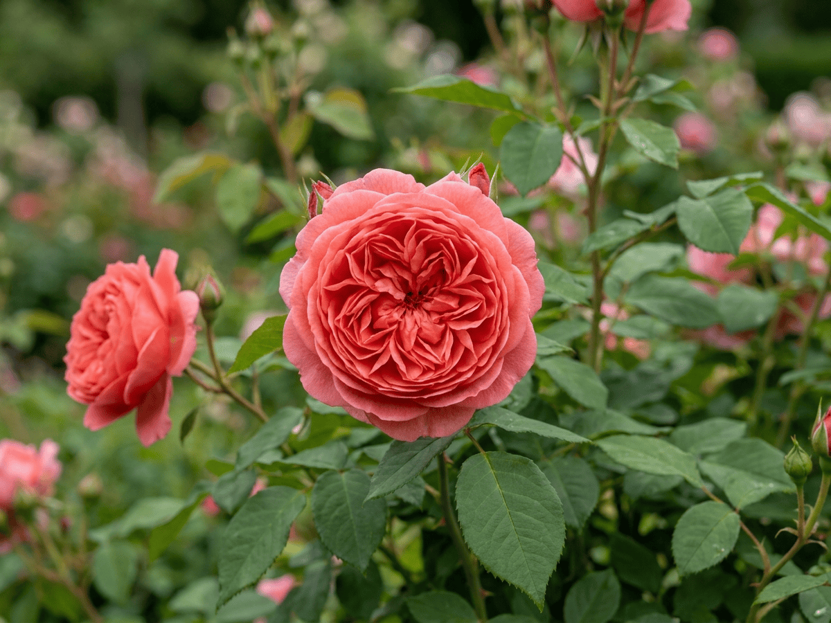 ボスコベルの葉と花のクローズアップ