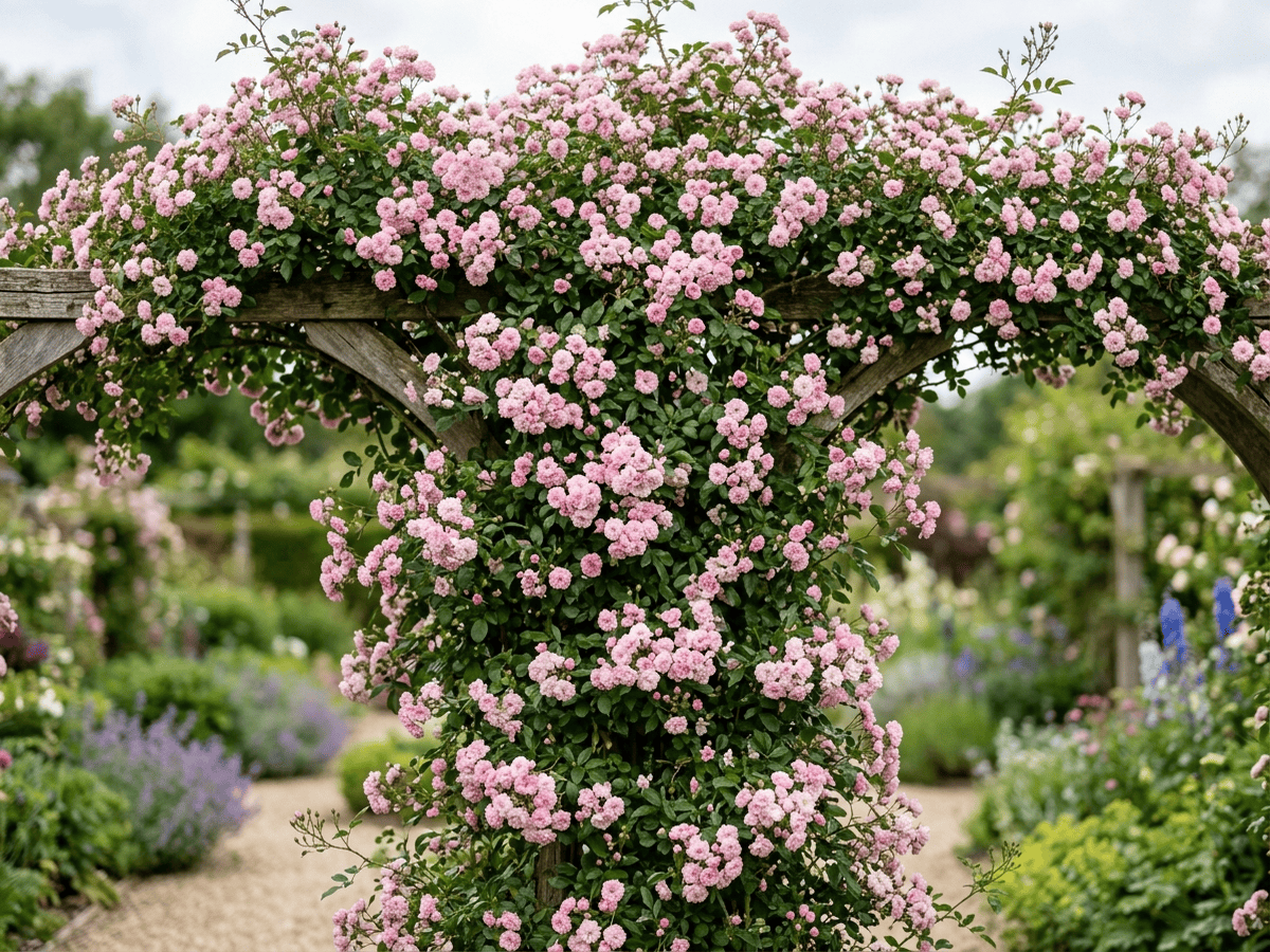 Cecile Brunner (Rosa 'Cecile Brunner'), pianta intera