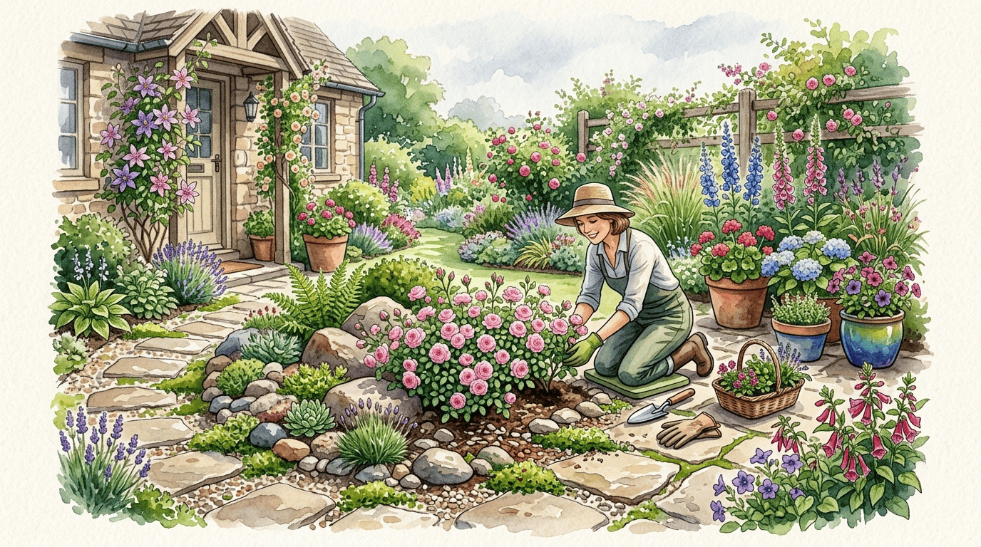 Illustrated historical scene for Drift Pink