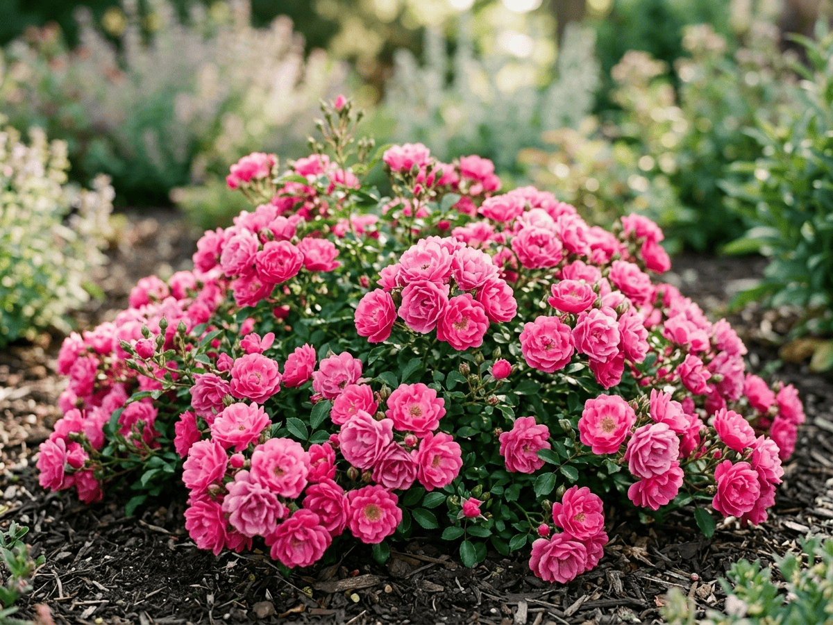 Flower Carpet Pink (Rosa 'Flower Carpet Pink'), whole plant