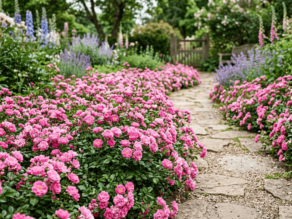 Flower Carpet Pink in a garden setting