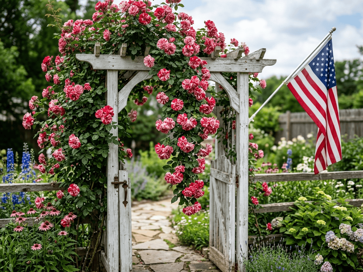 Fourth of July en un jardín