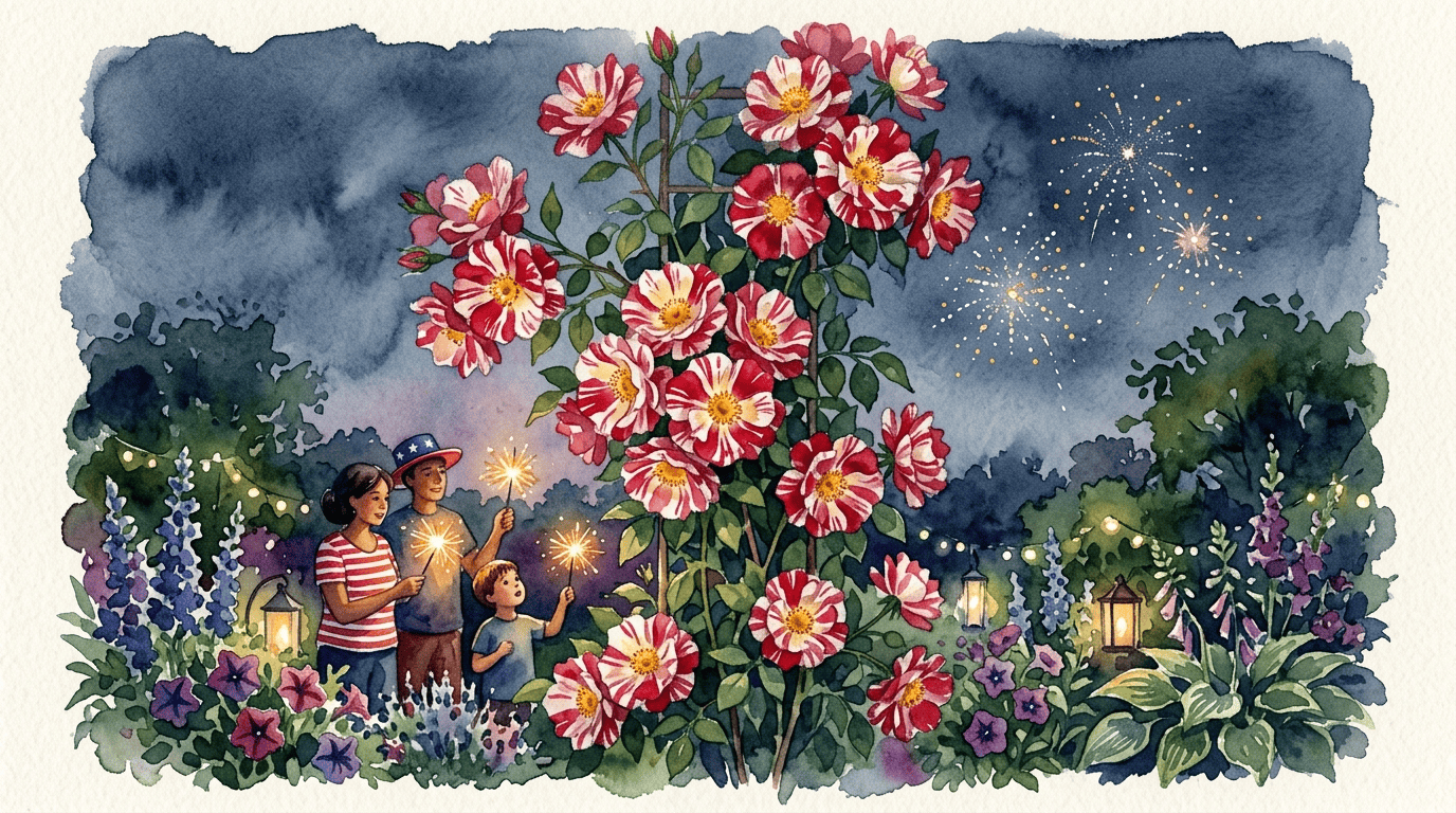 Escena histórica ilustrada de Fourth of July