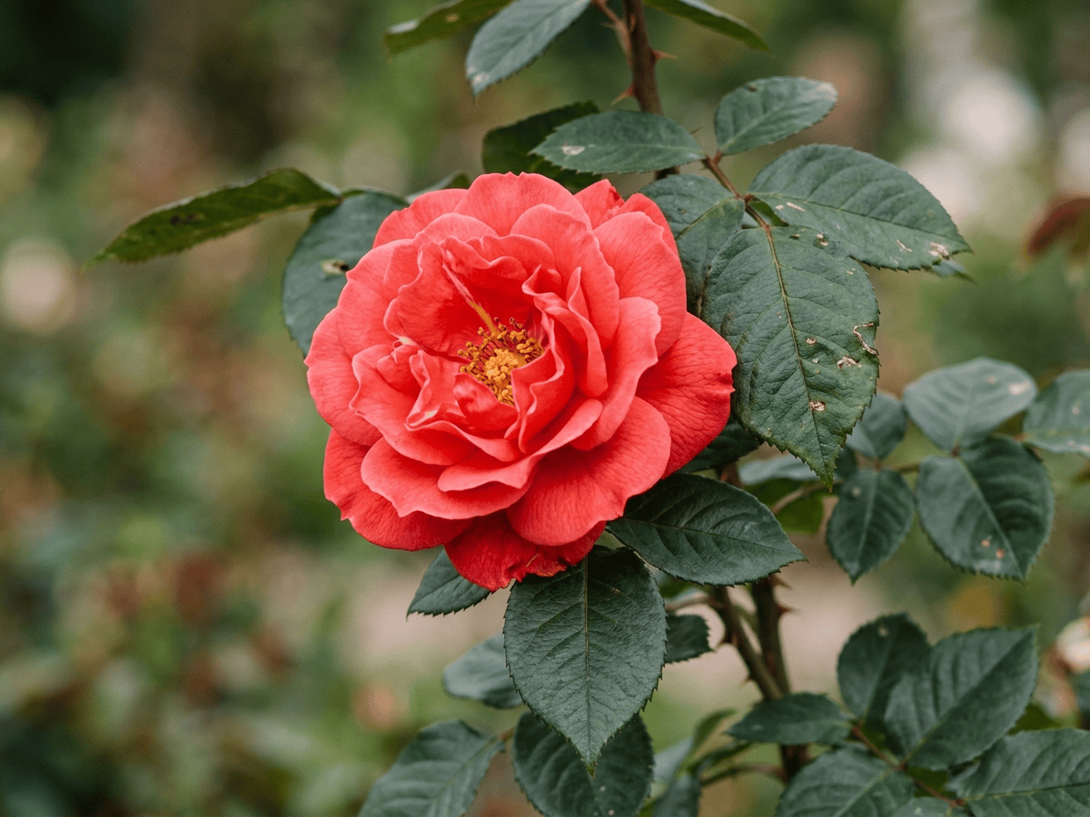 Fragrant Cloud — primo piano di foglie e fiori