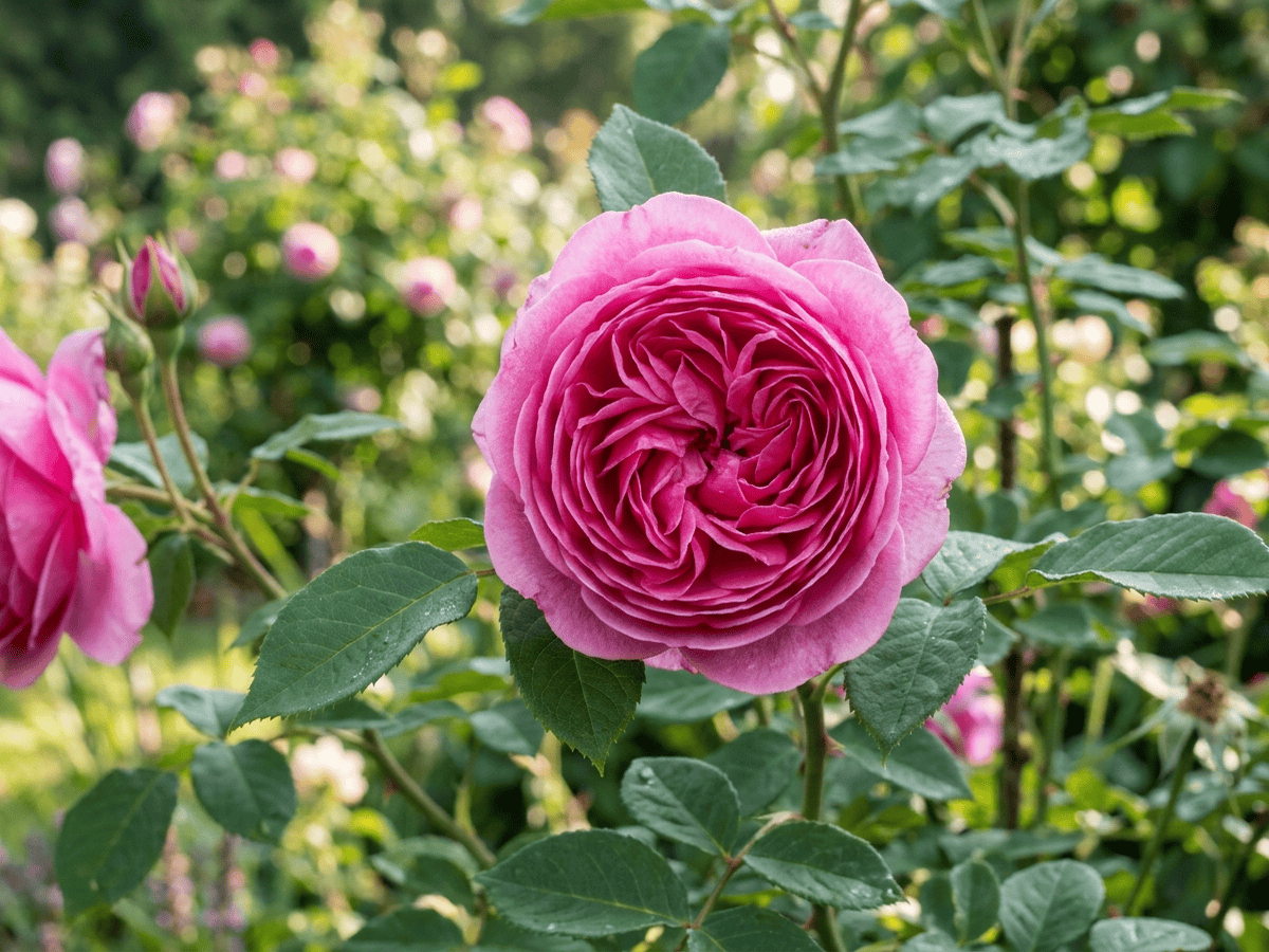 Gertrude Jekyll — primo piano di foglie e fiori