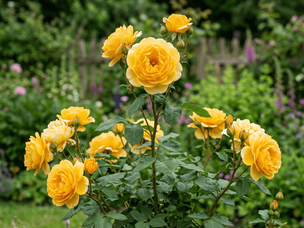 Gold Medal (Rosa 'Gold Medal'), whole plant