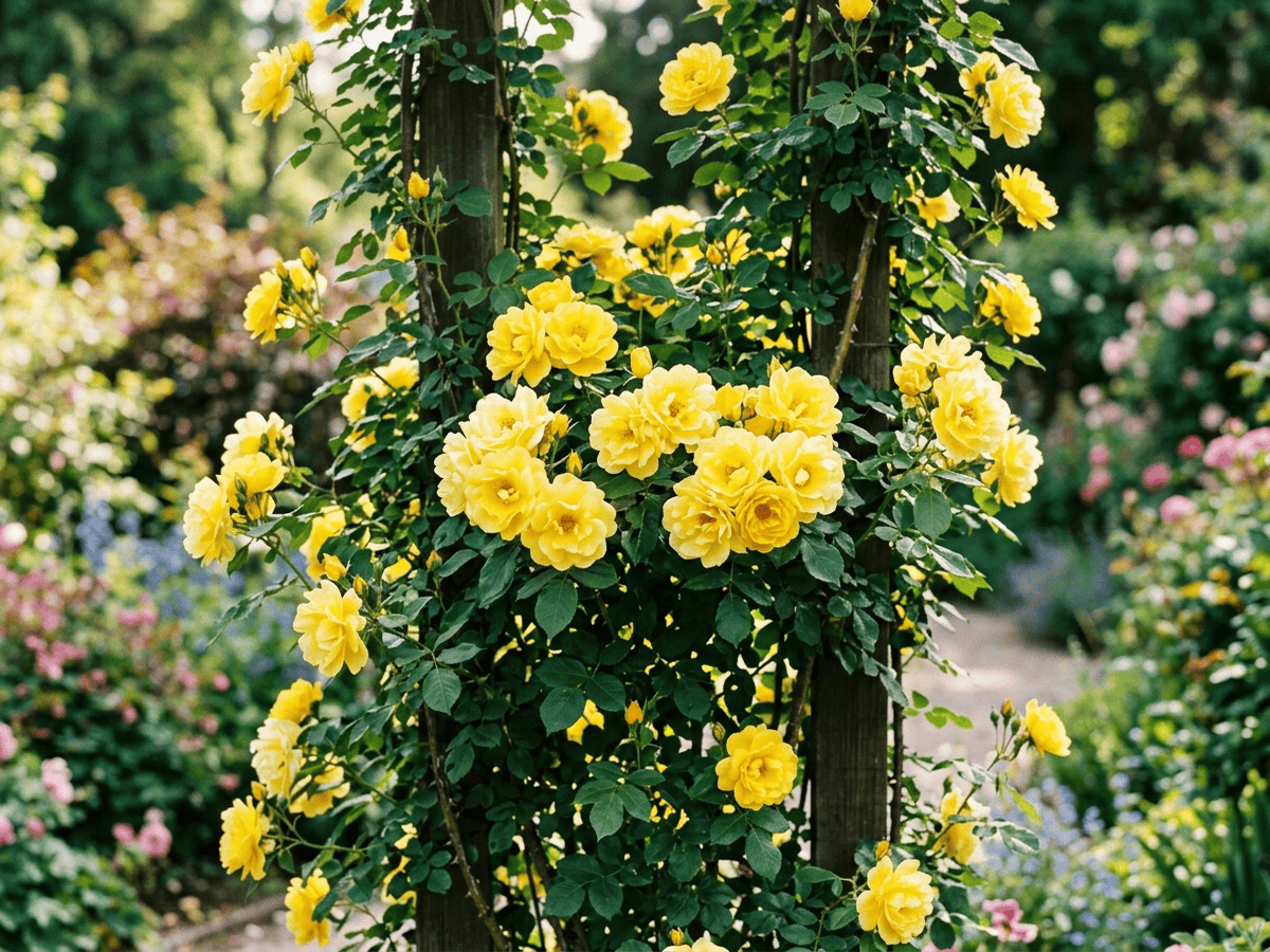 Golden Showers (Rosa 'Golden Showers'), toàn cây