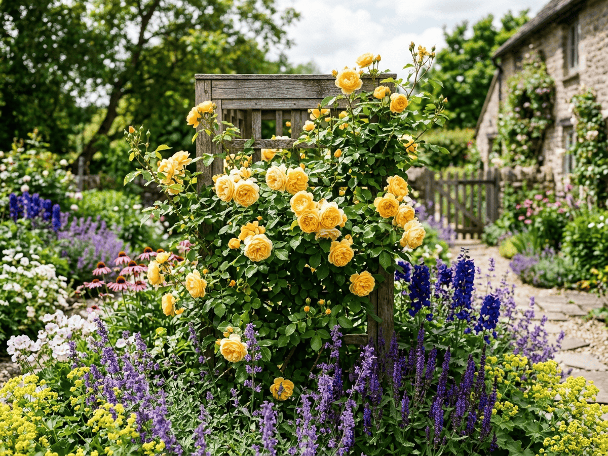 Graham Thomas in a garden setting