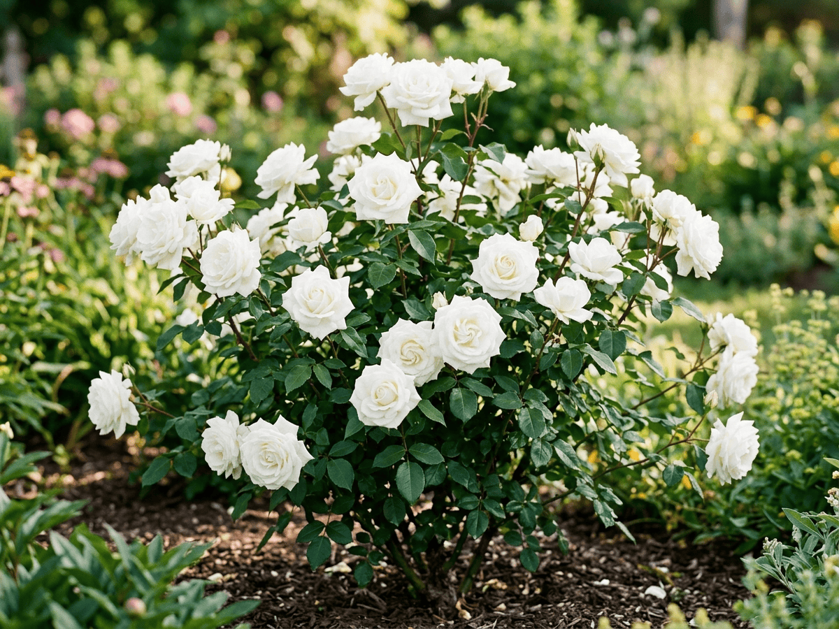John F. Kennedy (Rosa 'John F. Kennedy'), ganze Pflanze