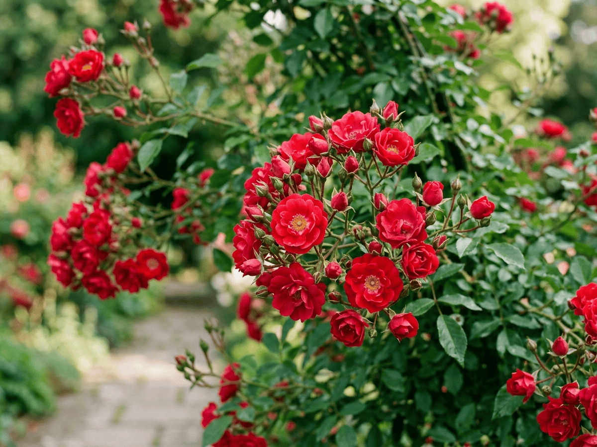 Meidiland Red — seasonal appearance