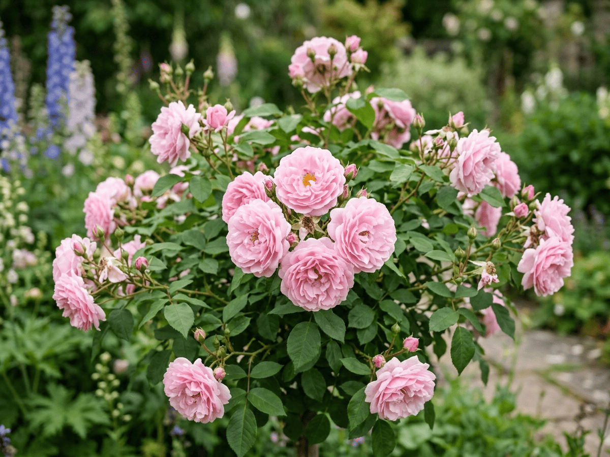 Old Blush (Rosa 'Old Blush'), whole plant