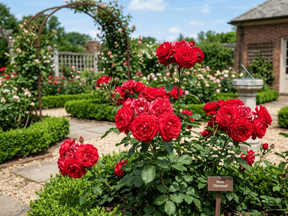 Olympiad in a garden setting