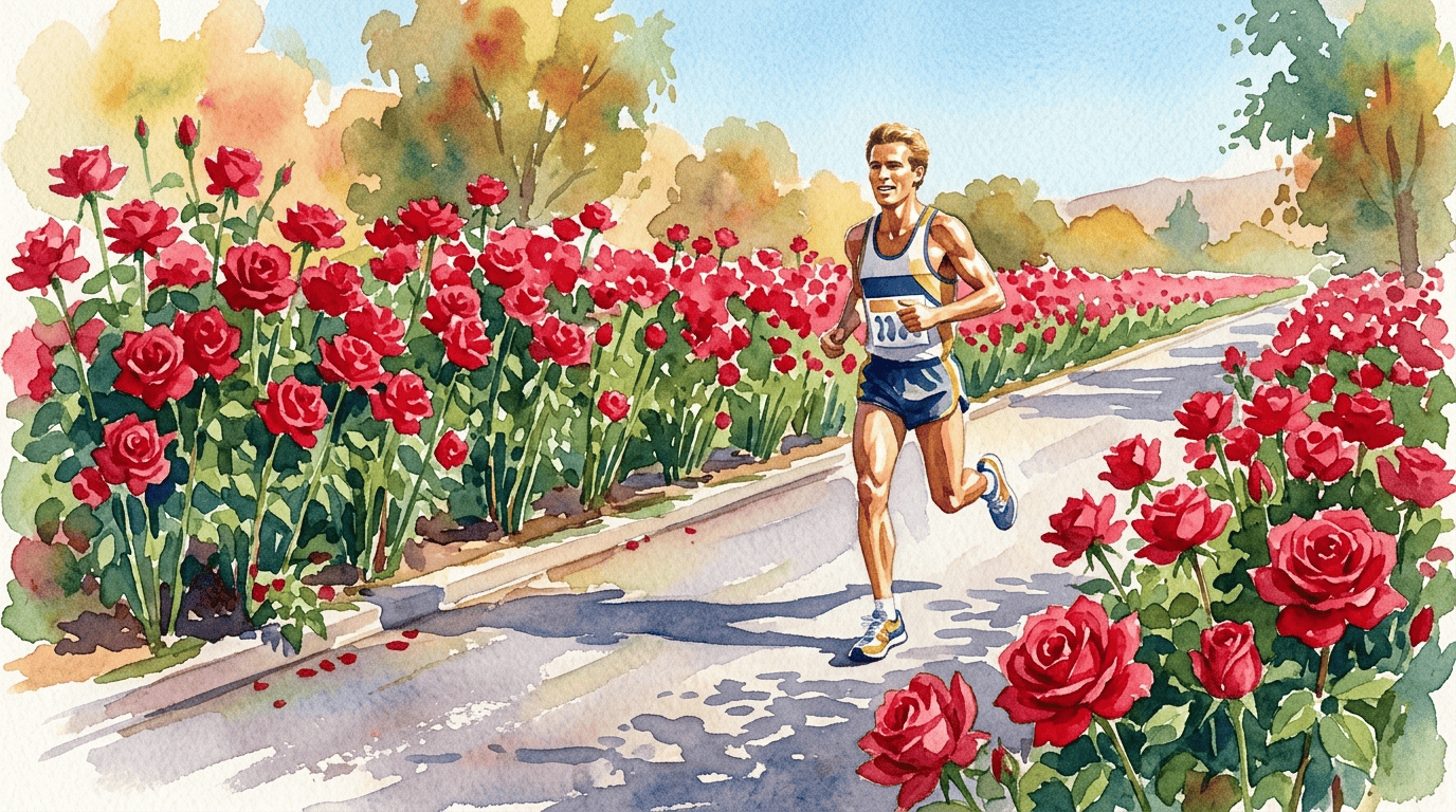 Illustrated historical scene for Olympiad