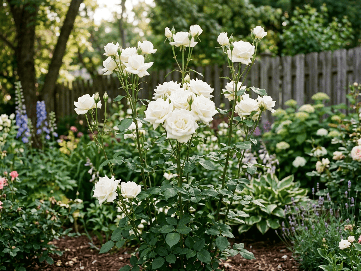 Pascali (Rosa 'Pascali'), ganze Pflanze