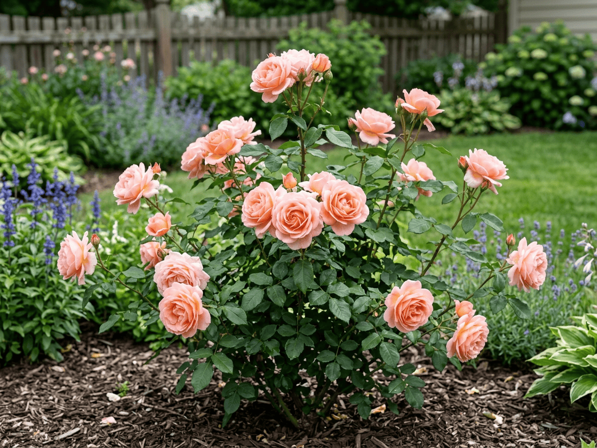 Paul Shirville (Rosa 'Paul Shirville'), plante entière