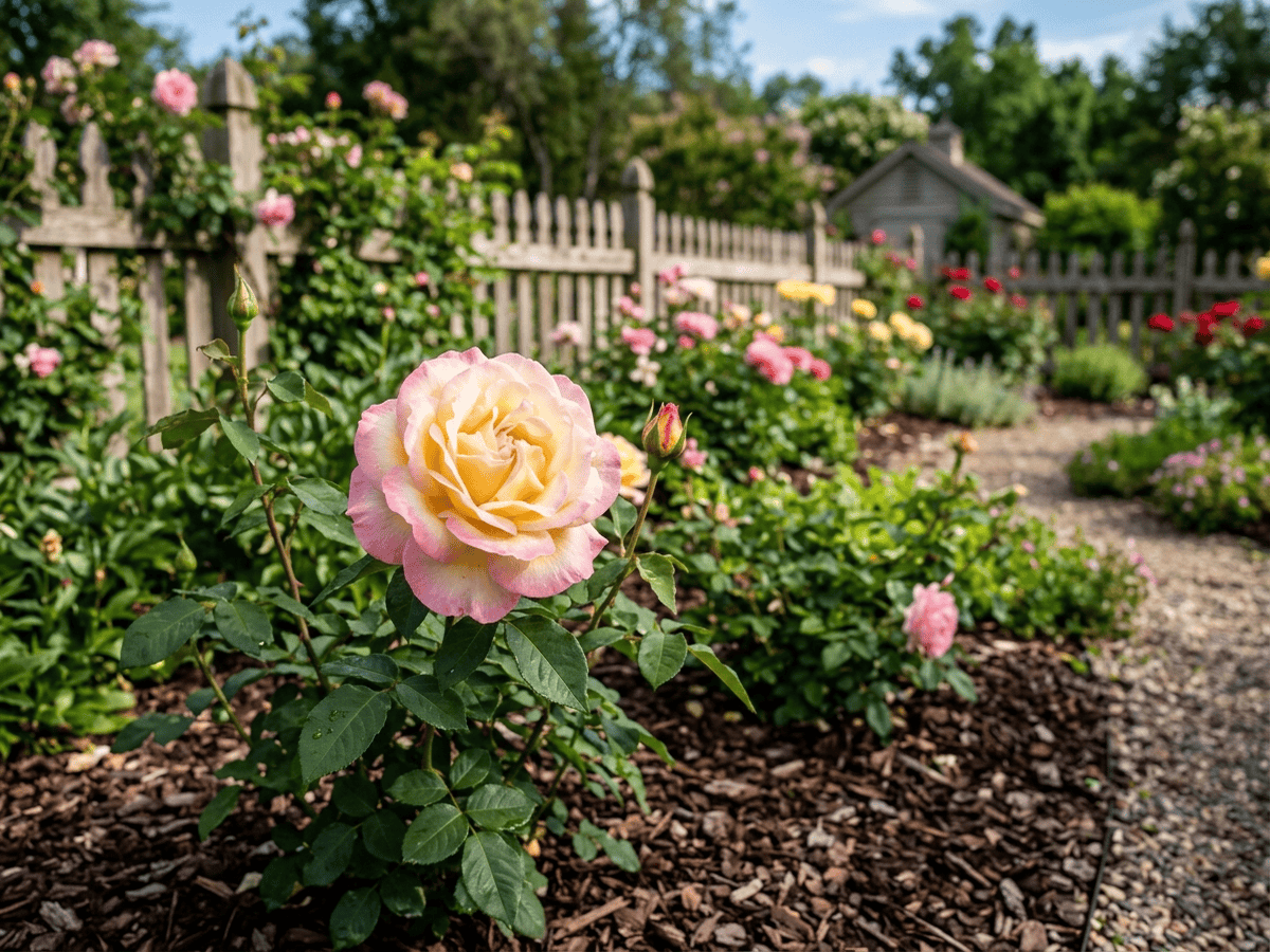 Peace in a garden setting