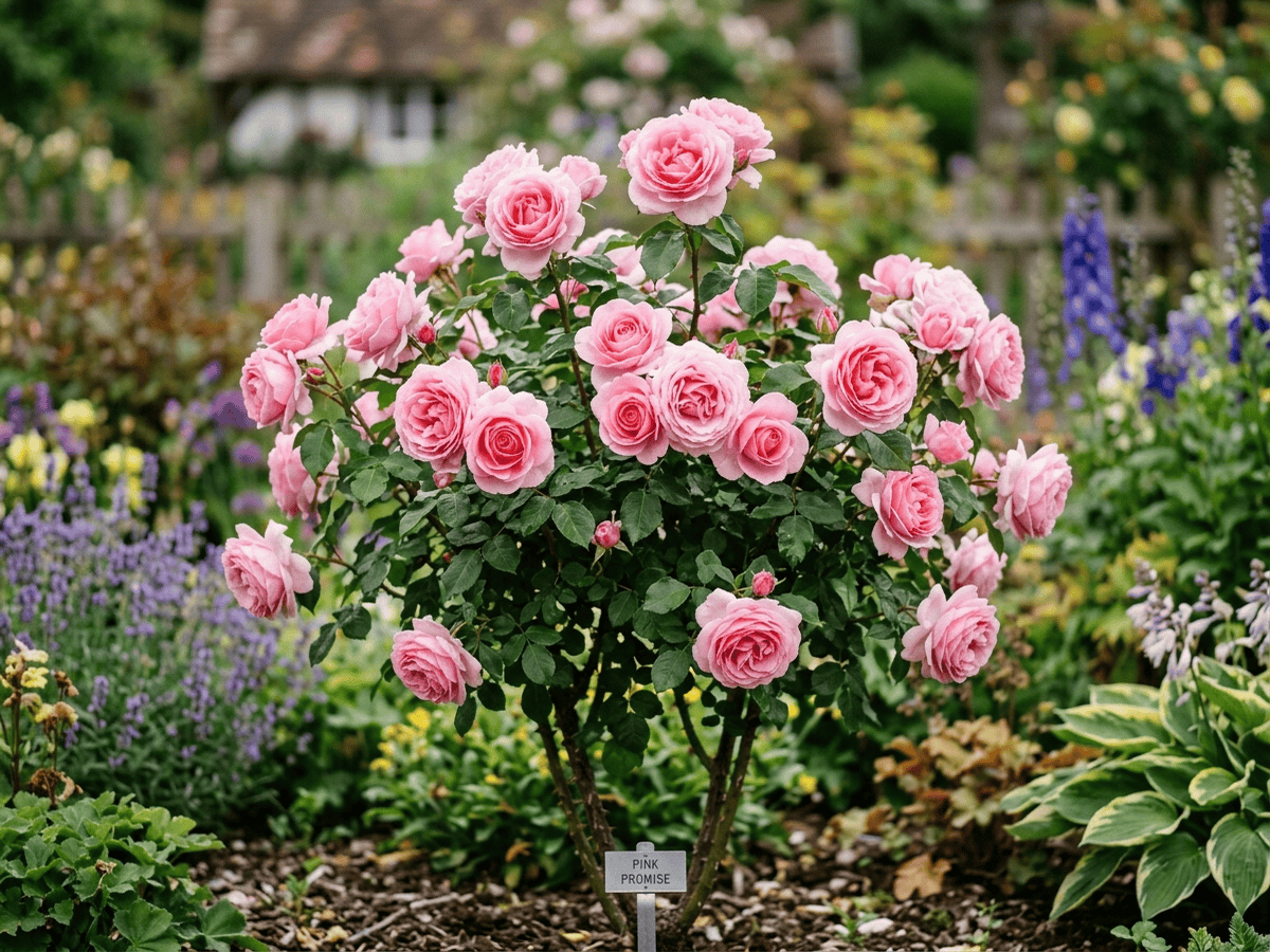 Pink Promise (Rosa 'Pink Promise'), whole plant