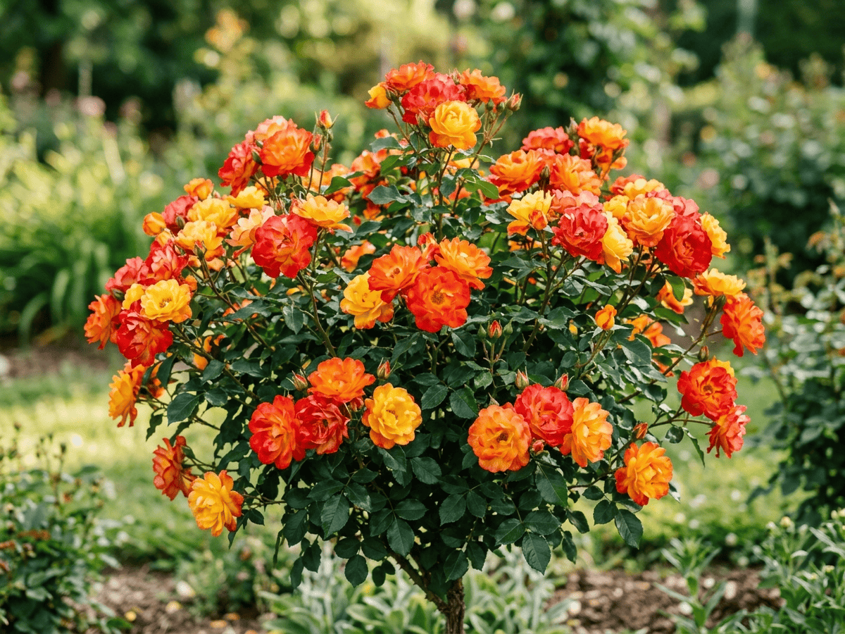 Playboy (Rosa 'Playboy'), planta completa