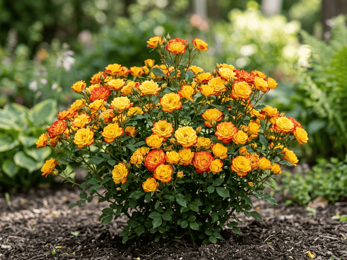Rainbow's End (Rosa 'Rainbow's End'), pianta intera