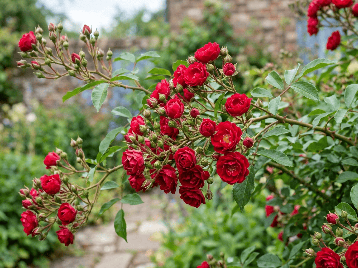 Scarlet Meidiland — seasonal appearance