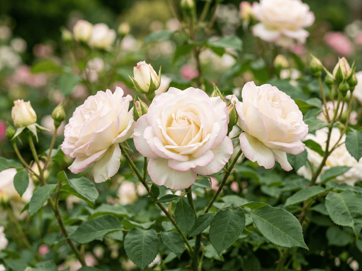 Sheer Bliss — Nahaufnahme von Blättern und Blüten