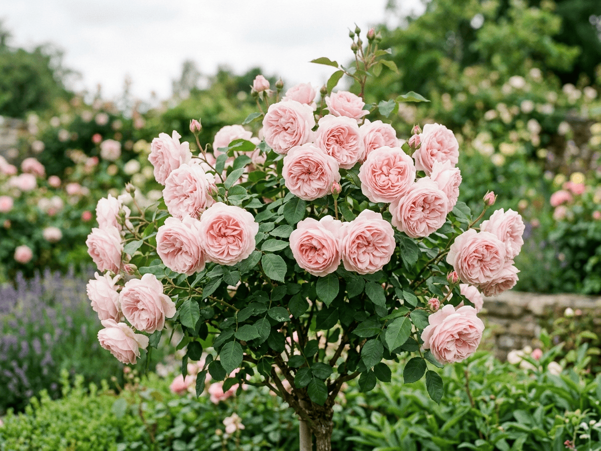 Souvenir de la Malmaison (Rosa 'Souvenir de la Malmaison'), ganze Pflanze