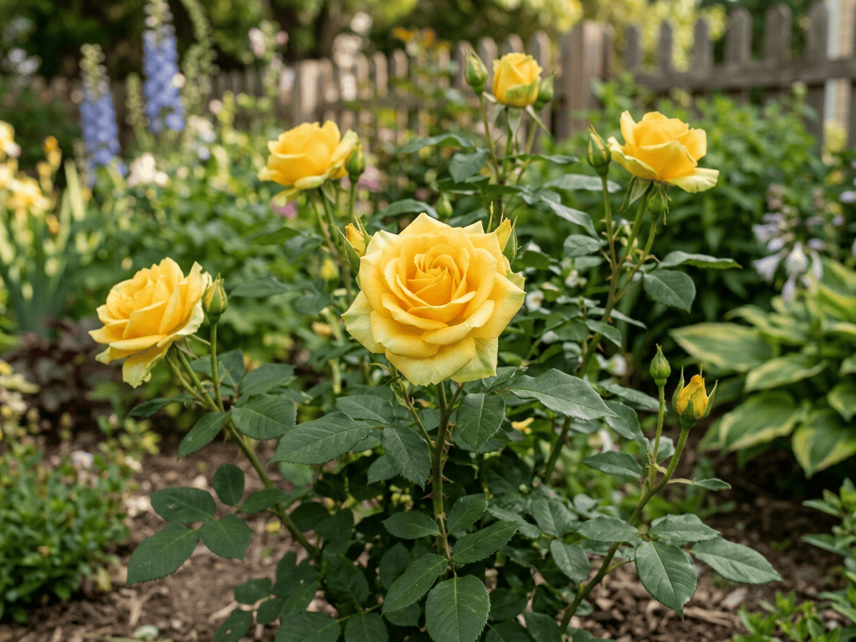 St. Patrick (Rosa 'St. Patrick'), whole plant