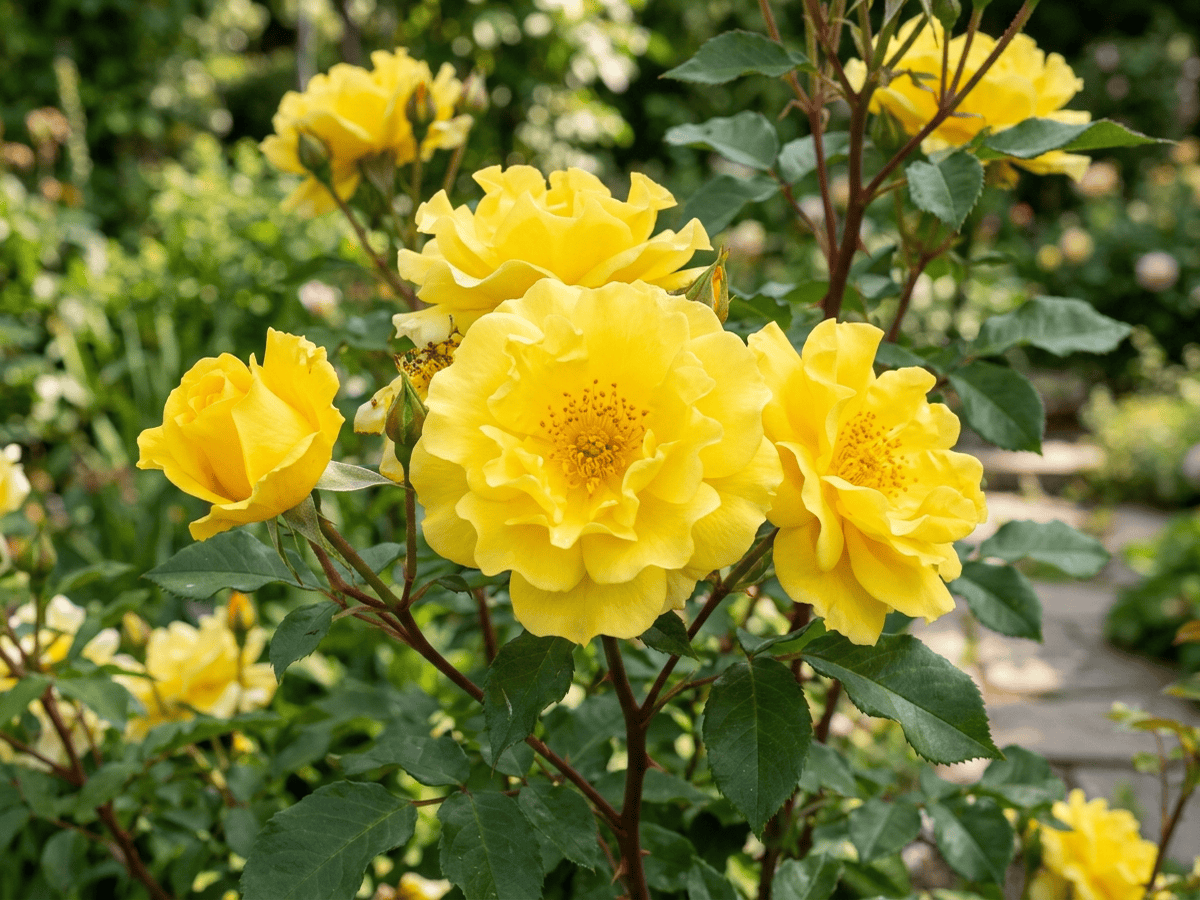 Sunsprite — Nahaufnahme von Blättern und Blüten