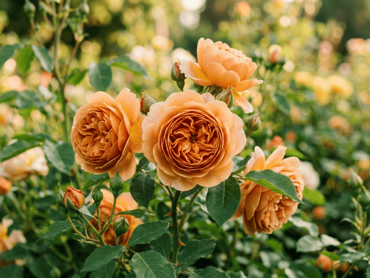 Tea Clipper — primer plano de hojas y flores