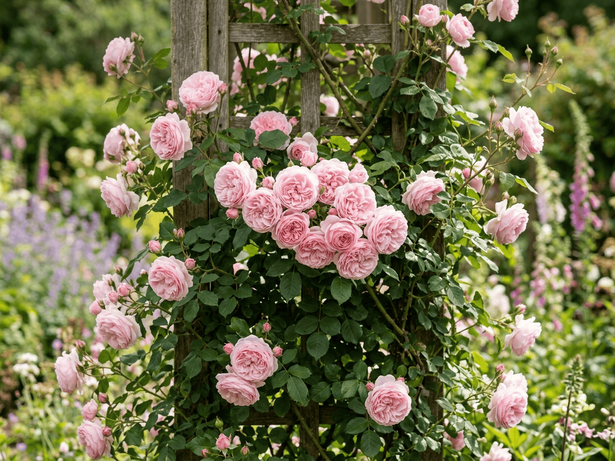 The Generous Gardener (Rosa 'The Generous Gardener'), whole plant