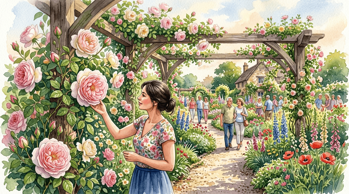 Illustrated historical scene for The Generous Gardener