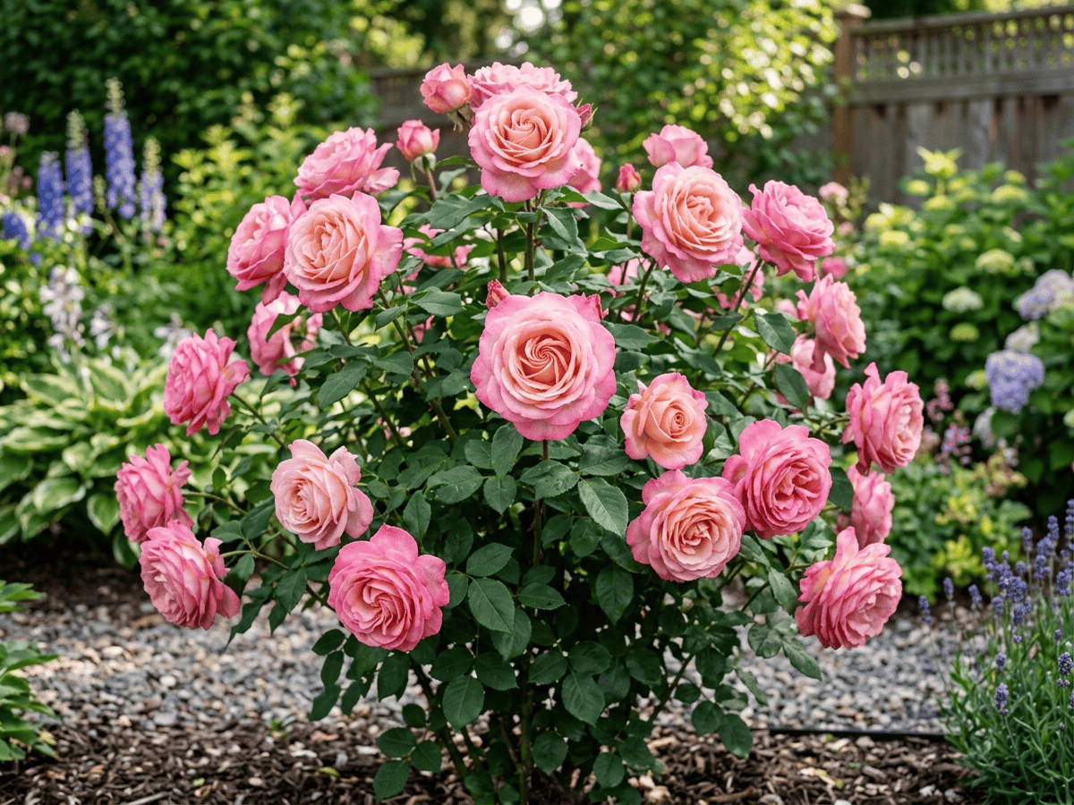 Tiffany (Rosa 'Tiffany'), pianta intera