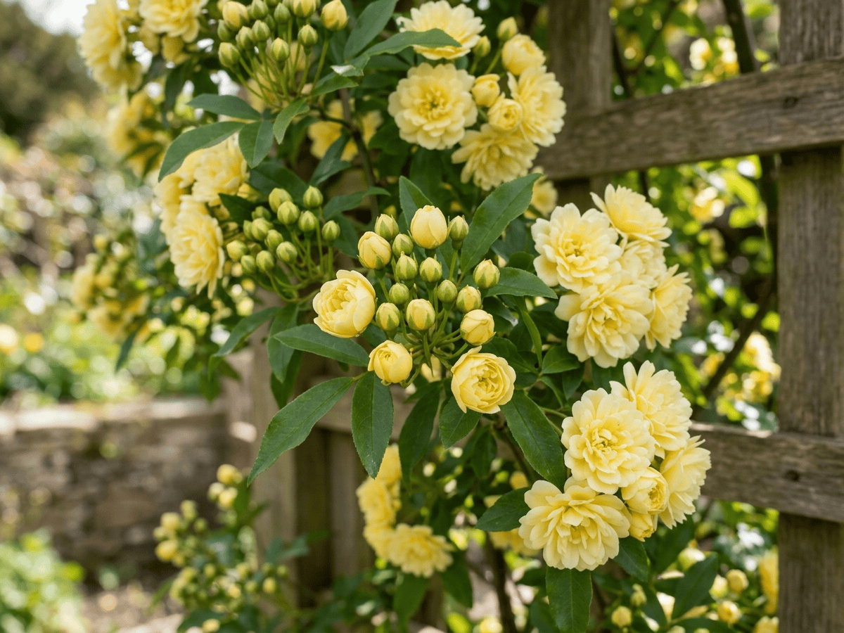 Rosa di Banks — aspetto stagionale