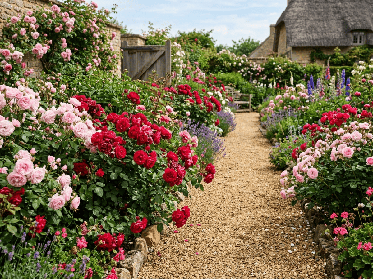 China Rose in a garden setting