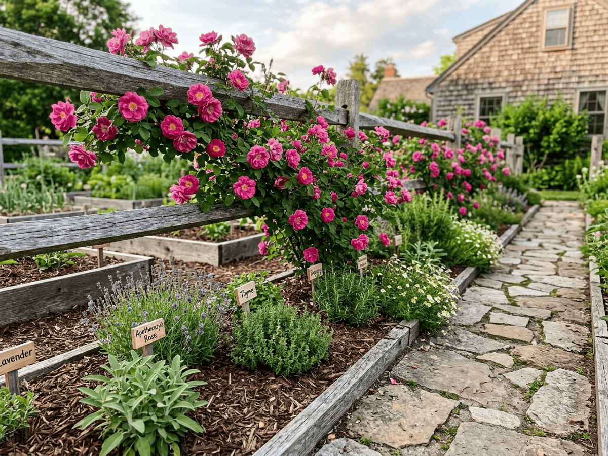 Apothekerrose im Garten