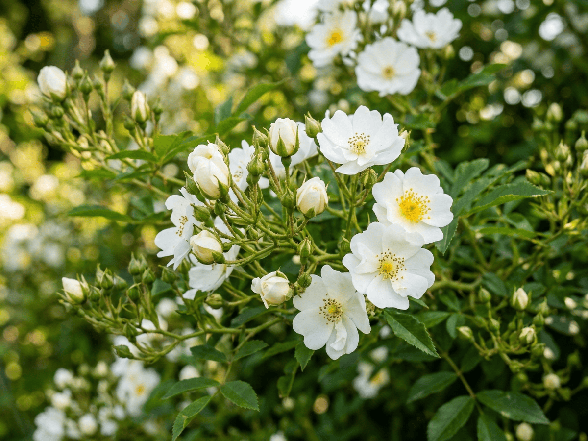 rosa multiflora — aspecto estacional