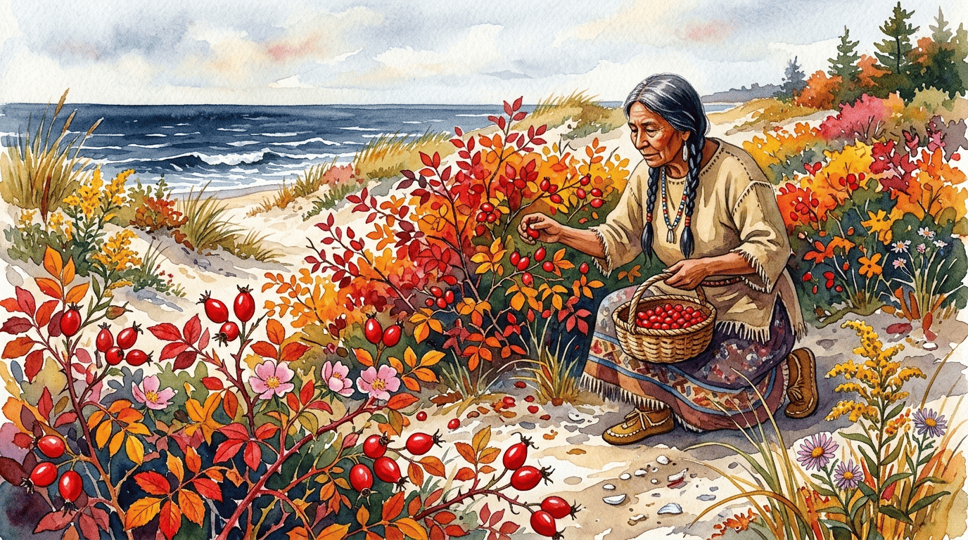 Illustrated historical scene for Virginian Rose