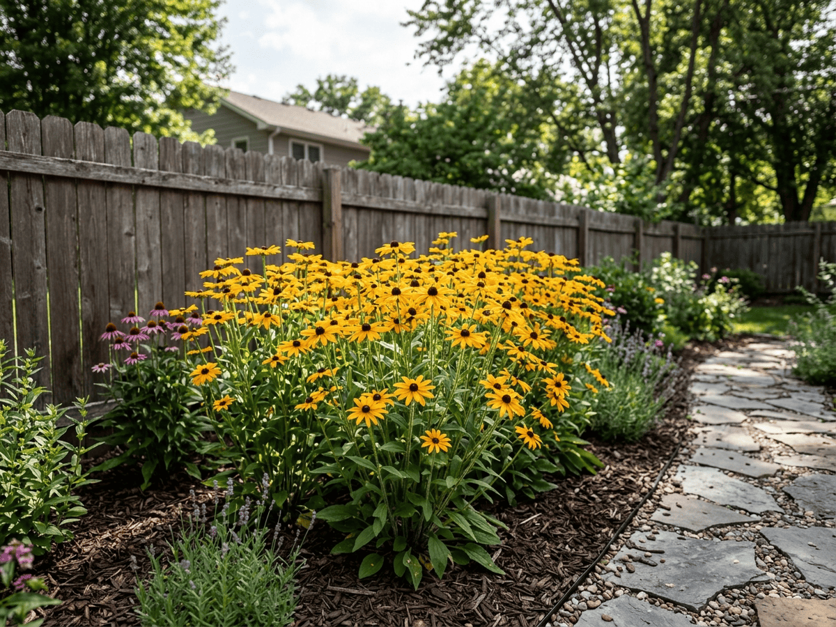 rudbeckia en un jardín