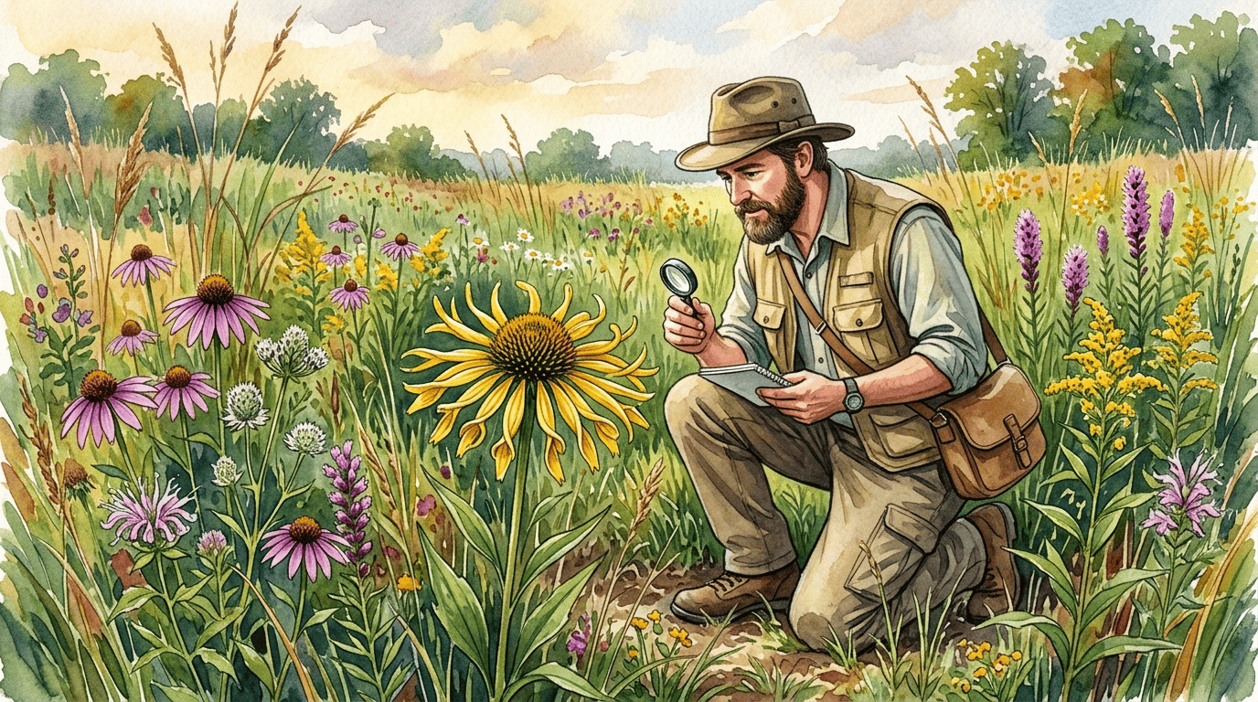 Scena storica illustrata per Rudbeckia dolce